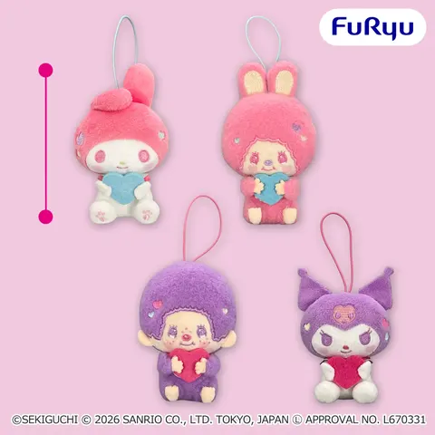 モンチッチ&チムたん×マイメロディ&クロミ ハートハグマスコット