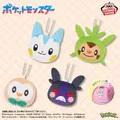 パチリスのプライズの例: ポケットモンスター ボールチェーン付きフェイスぬいぐるみ~パチリス・ハリマロン・モクロー・モルペコ(はらぺこもよう)~(バンダイスピリッツ(バンプレスト)公式画像)